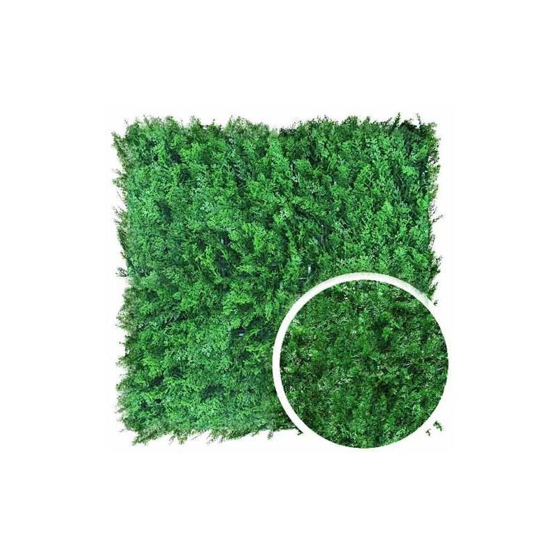 Feuillage artificiel thuya 1m x 1m, l 27 m, Hauteur 1 m - vert