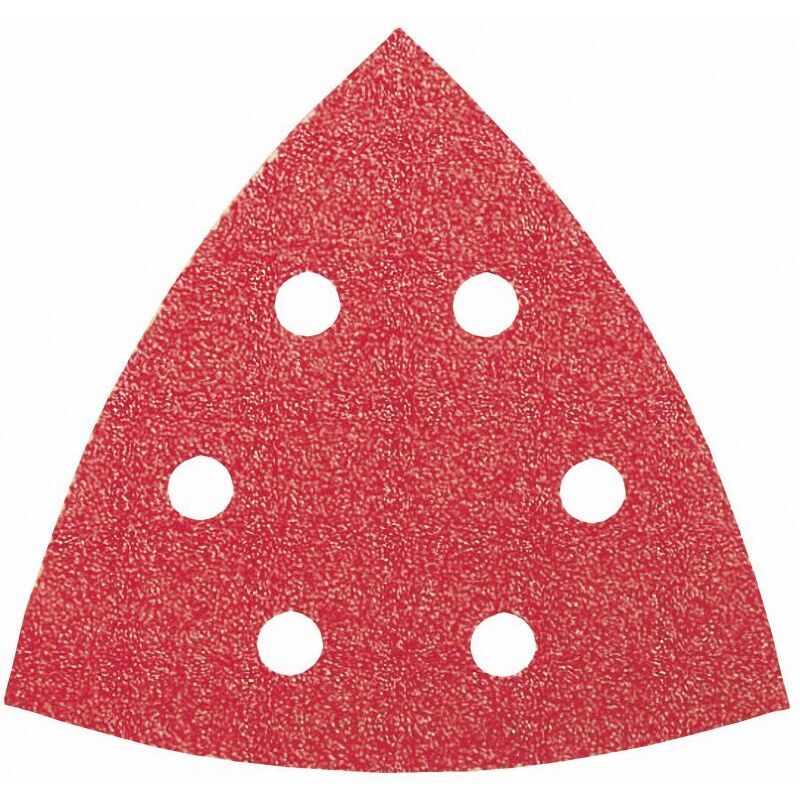 Jeu de 5 feuilles abrasives Delta de grain 80 Bosch 2609256A50 - vue 3