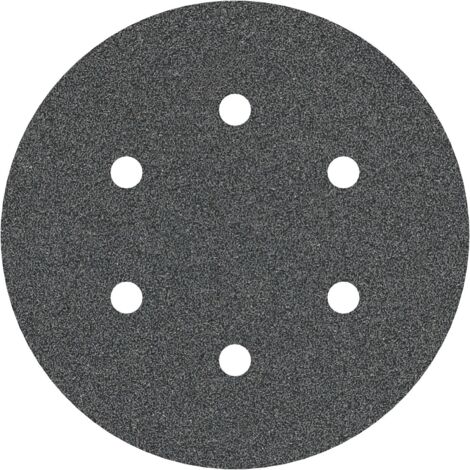 Bosch – Feuille abrasive 150 mm grain 80 – Pack de 5 – Pour ponçage de surfaces dures – 2608605124