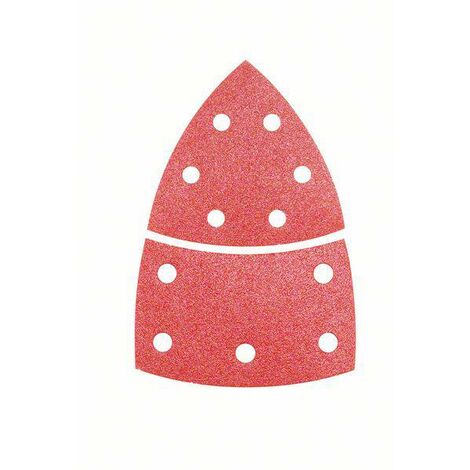 Feuille abrasive pour ponceuse Multi avec bande auto-agrippante, perforé Bosch Accessories 2608607407 Grain 40 (L x l) 102 mm x 62.93 mm 10 pc(s) C53856