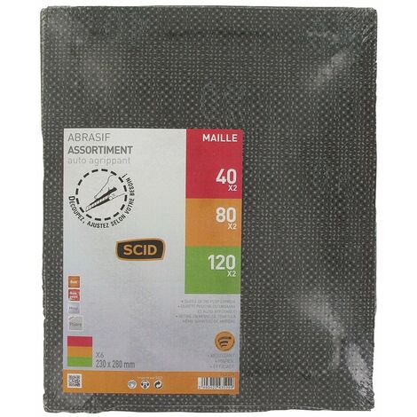 Feuille Auto-agrippante 230 X 280 Mm  40 X 2 / 80 X 2 / 120 X 2 6