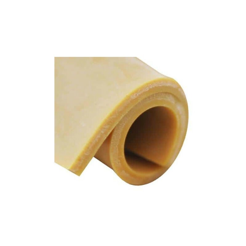 Feuille caoutchouc naturel para beige anti-abrasion 100x140cm épaisseur 5mm