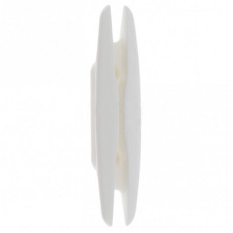Feuille d'arrêt en PVC blanc pour accrochage de cordon de volet roulant ou store entraxe 30mm Sangle Feuille de sauge Chainette Toile Hauteur Taquet Crochet Fenêtre