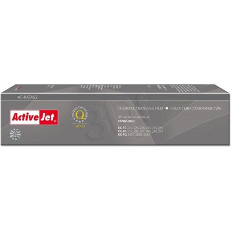 Feuille de copie Activejet AF-KXFA52 (remplacement Panasonic KX-FA52  Supreme  noire)