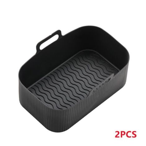 Feuille de cuisson,Plaque rectangulaire en silicone pour friteuse à air,doublure réutilisable,plat d'insertion - F 3[E816706]