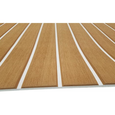 Feuille de Decking de Teck, Mousse synthétique imperméable de Feuille de Plate-Forme de Bateau de Teck EVAbateau Marine Yacht Bateau Dock Autocollant de Plancher 6MM