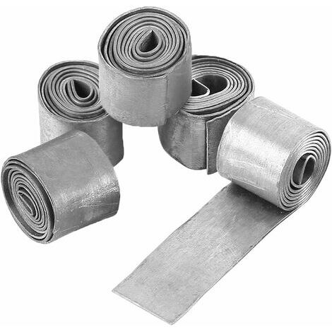 Feuille de Plomb Rouleau 5 Rouleaux Pêche Feuille Souple Feuille de Plomb de Pêche Accessoires Fournitures Poids de Pêche Plomb Souple Les Accessoires de Pêche pour Leurre de Pêche 0.6mm