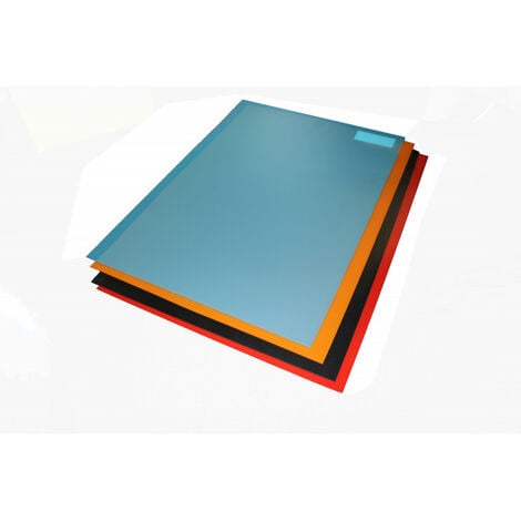 Feuille de polypropylène compact et plein 1 mm (5 coloris) - Coloris - Orange, Epaisseur - 1 mm, Largeur - 350 mm, Longueur - 500 mm