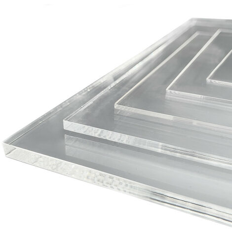 Feuille de verre acrylique A3, A4, A5 avec choix de l'épaisseur. Feuille de verre synthétique transparent. PMMA XT extrudé - 1 mm - 150 x 210 mm
