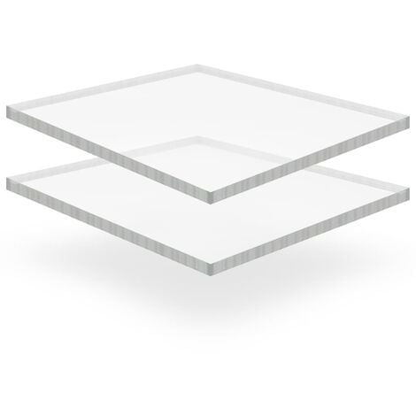 Feuille de verre acrylique transparent 2 pcs 40 x 60 cm 15 mm