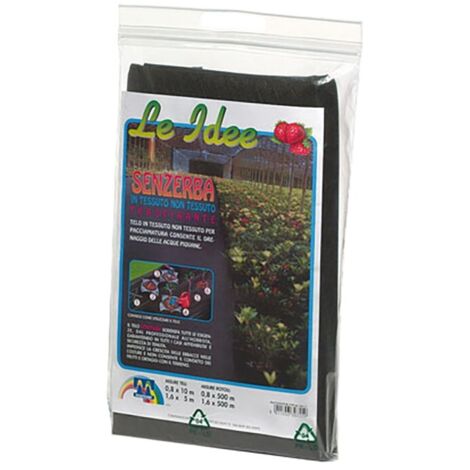 Feuille intissé noir pour paillage 1,60x5 m en tissu non tissé 50gr/m2 - Salone