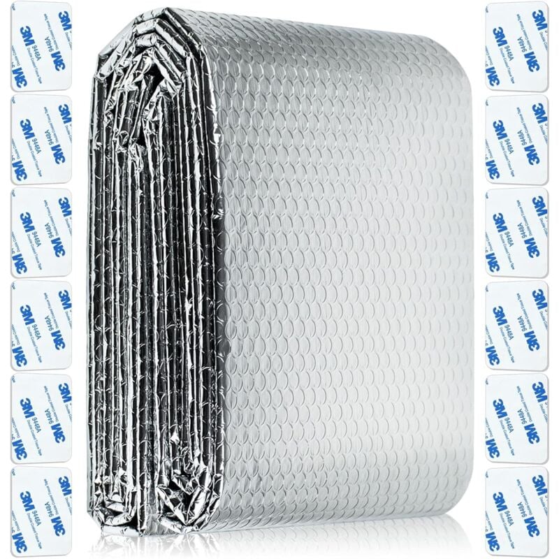 Longziming - Feuille Réflecteur de Radiateur - 5 m x 0,6 m x 3 mm - Film isolant - Film réfléchissant pour radiateur - Isolation derrière le radiateur