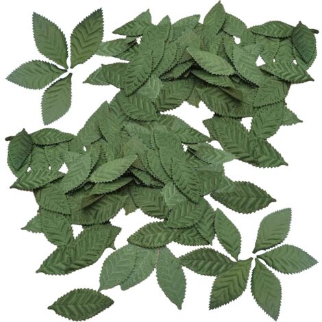 Feuille Verte Artificielle Decoration, 150 PCS Fausses Feuilles Vertes Artificielles Feuilles de Simulation, Artificielle de Feuilles Vertes pour DIY Décoration de Mariage Déco de Table
