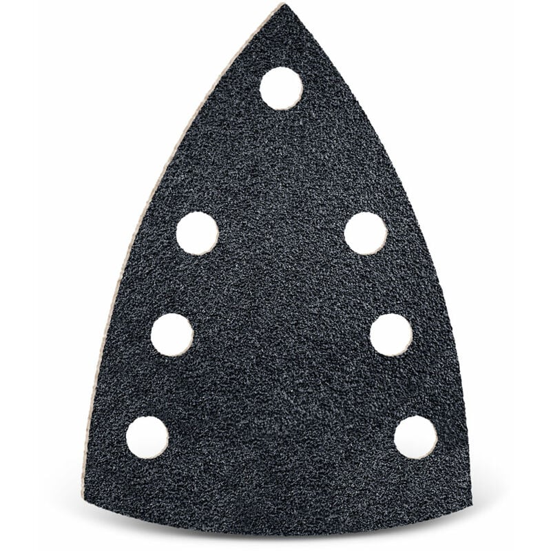 MENZER Black Feuilles abrasives auto-agrippantes, 150 x 100 mm, 7 trous, p. Ponceuses delta, Carbure de silicium (Lot de 50) G100