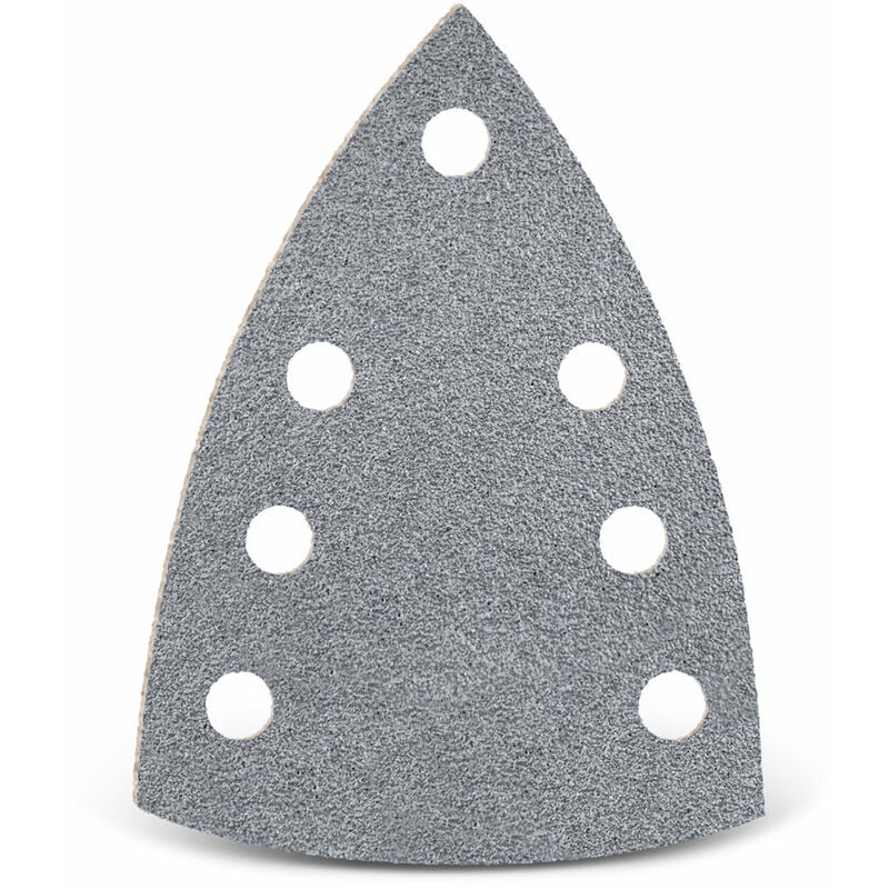Platinum Feuilles abrasives auto-agrippantes, 150 x 100 mm, 7 trous, p. Ponceuses delta, Corindon semi-supérieur (Lot de 50) G400 - Menzer