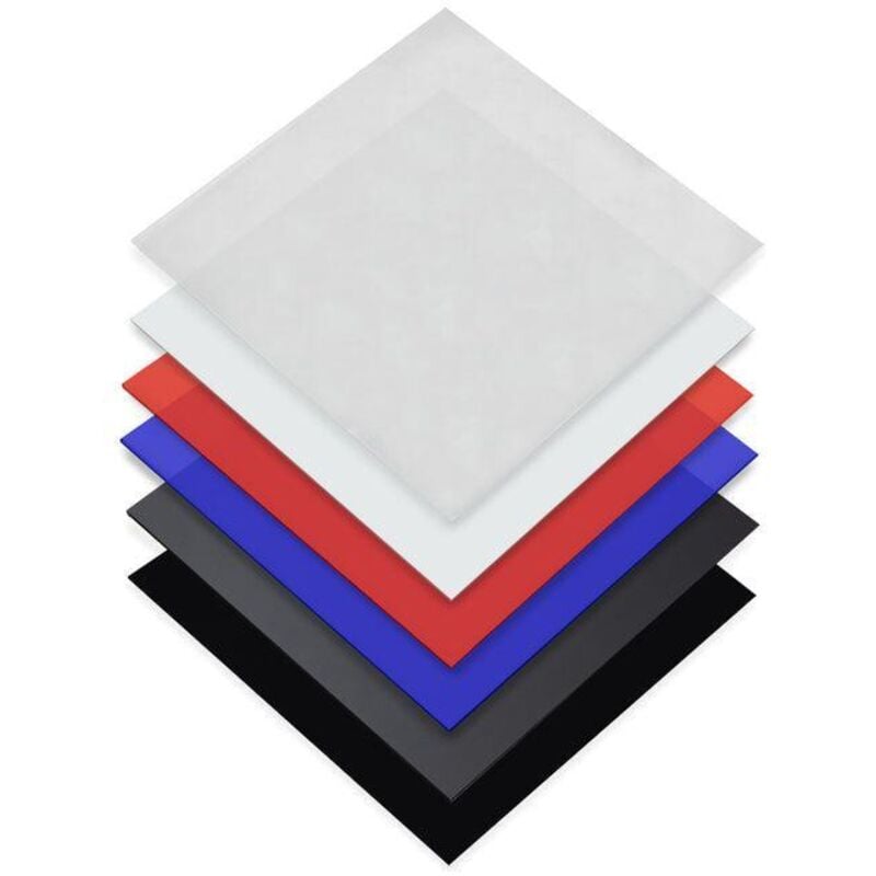 Karat - Plaques en polystyrène 3 mm Rouge 100 x 100 cm