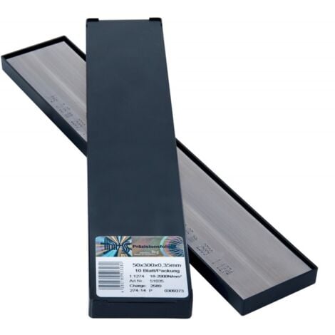 Feuilles clinquant en panneaux inox 50x300x0,04mm 10f/p H+S 1 PCS