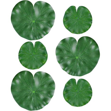 Feuilles de nénuphar artificielles,6 Pcs Feuilles De Lotus Flottantes Pour Étang, Feuilles De Nénuphar Flottantes,Feuilles De Lotus Réalistes Pour Jardin,Étangs,Piscine,Aquarium,Décoration De Paysage