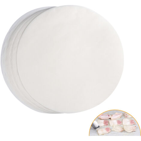 Feuilles de Papier de Cuisson Rondes Antiadhésives pour BBQ - 100 Pièces - 26cm/10.2" - Papier Parchemin pour Grill, Oven, Congélateur