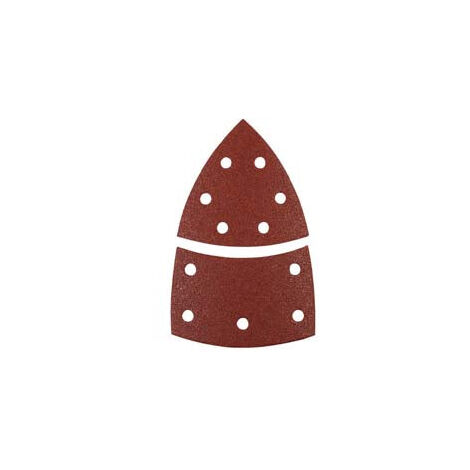 Feuilles de papier de verre triangulaires Delta perforées avec Velcro - blister 40 grains de 6 pièces