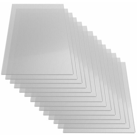 Feuilles de polycarbonate 14 pcs 4 mm 121x60 cm