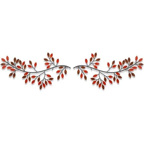 feuilles decoration murale metal, (2Pack) decoration murale decoration anniversaire décoration decoration chambre mariage accessoires intérieure salon maison tableau decoration murale salon (ro