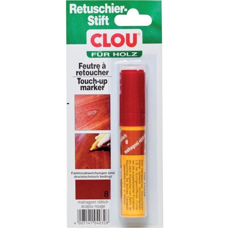 Clou - Feutre a retoucher pour bois Nr. 8 acajou rouge (Par 4)