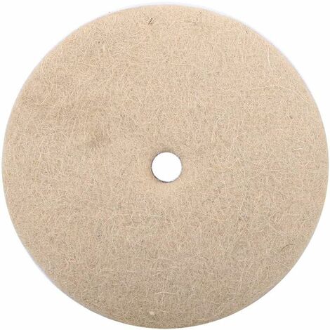 Feutre de Laine Roue de Polissage Laine de Meule &agrave Polir Ronde Polisseur de Feutre Doux Disque Pad Beige 4pouce/10cm