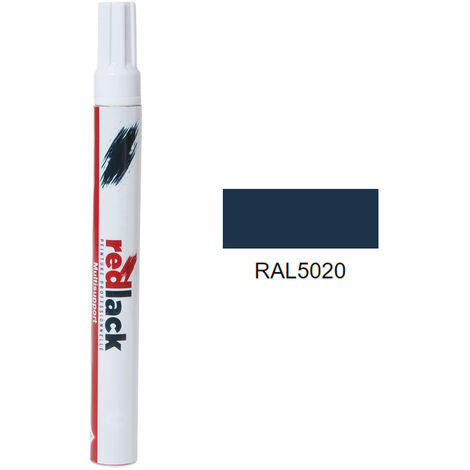 Feutre de retouche 8 ml – RAL 5020 – Bleu océan – Satiné – multisupport – Redlack