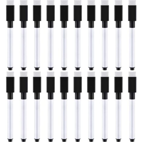 Feutre Tableau Blanc Effacable,20 Feutres Feutre Ardoise Effacable,Marqueur Tableau Blanc Effacable Magnetique Faible Odeur