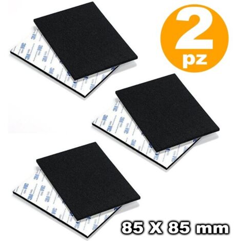 Feutres Carrés Auto-adhésifs 2 Pcs 85x85mm Noir Chaises Meubles Verre Formica Dfh