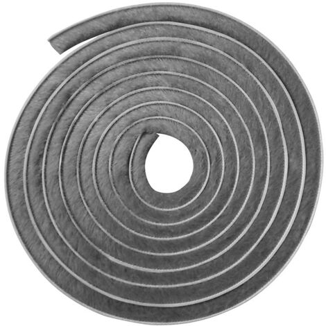Joint brosse adhésif gris hauteur 16 mm, longueur 5,5 m, largeur 4,8 mm - Gris