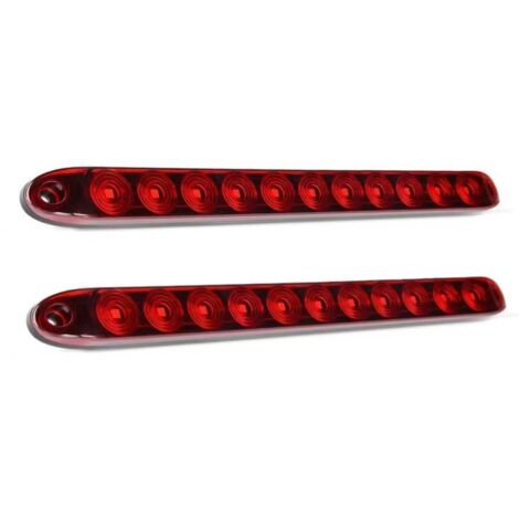 Feux à DEL de 15,5 pouces pour camions, camionnettes, voitures, autobus, remorques, feux de freinage surélevés et clignotants latéraux.