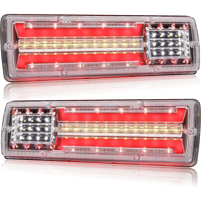 Feux arrière de camion à LED Feu de frein de camion 12V Clignotant arrière/feux de recul/feux de circulation Feux arrière à led extérieurs pour