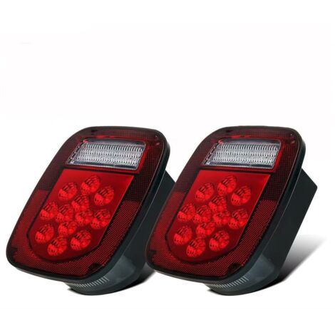 Feux arrière de remorque à DEL carrés 39 pour camionnettes et Wranglers