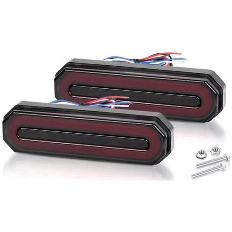 Feux arrière de remorque/camion à DEL de 5 pouces avec clignotants, feux stop et feux de freinage à LED dynamiques (DRL).