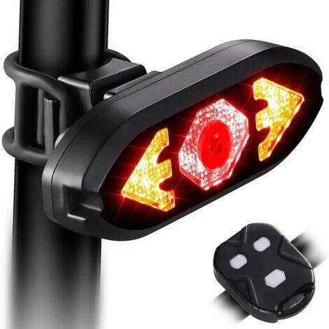 Feux arrière de vélo avec feux de signalisation, chargement USB sur le dos des feux arrière de vélo, feux arrière de vélo de nuit