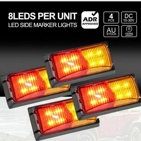 Feux arrière de voiture/camion à 8 LED, feux de signalisation, feux de recul, feux de pluie