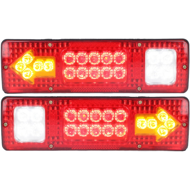 Feux arrière LED 12V, 2 pièces, haute luminosité, clignotant universel, adapté aux remorques, camions, caravanes, bateaux, camping-cars