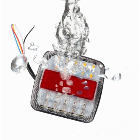 Feux arrière LED 12V pour camion, clignotants stop économes en énergie, étanches