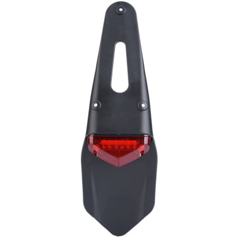 Feux arrière LED rouge moto avec éclairage plaque d'immatriculation et garde-boue