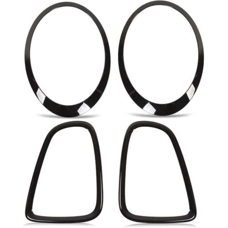 Feux Avant et Arrière + Cadre & Garnitures de Protection Noir Brillant pour Mini Cooper R56/R57/R58/R59 (2007–2015)