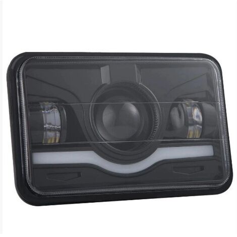 Feux avant LED carrés 10,2 cm (4 pouces) pour Jeep et camions – Phares automobiles avec feux de jour intégrés, résistants aux intempéries, 12 V dengyankun
