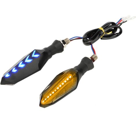 Feux clignotants LED moto à effet cascade - Lot de 2