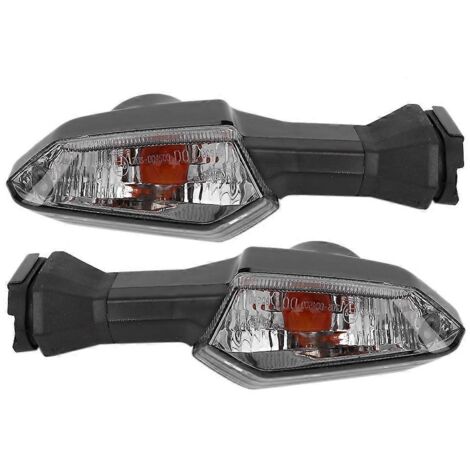 Feux clignotants LED moto noirs fumés, indicateurs adaptés KAWASAKI Z250 Z750R, signalisation arrière avant haute luminosité.