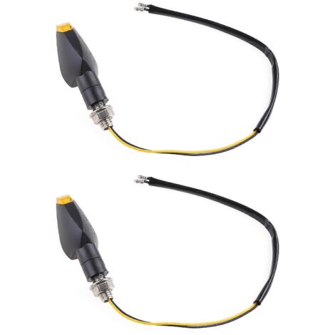 Feux clignotants moto LED ambrés, indicateurs de direction universels pour motocyclette, lampes de signalisation clignotantes haute visibilité.