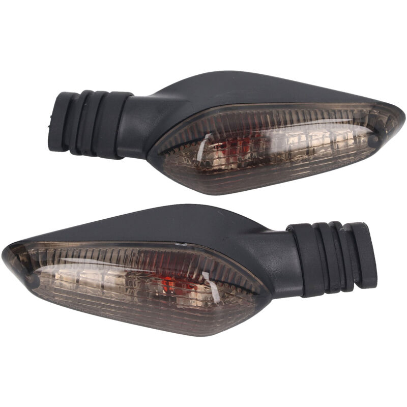 Debuns - Feux de Clignotant Moto 12V Lumière Orange Rouge Haute Luminosité Remplacement pour ducati Monster Streetfighter Gris