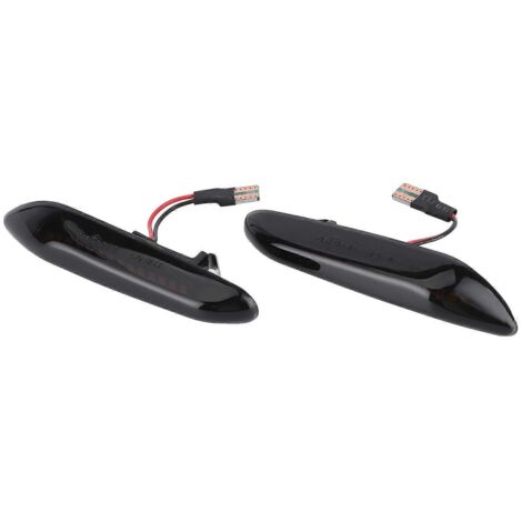 Feux de clignotants Fender LED 3000K Ambre, verres fumés, compatible BMW E60 E61 E90 E91 E81 E82 E88 - Feux latéraux de signalisation.
