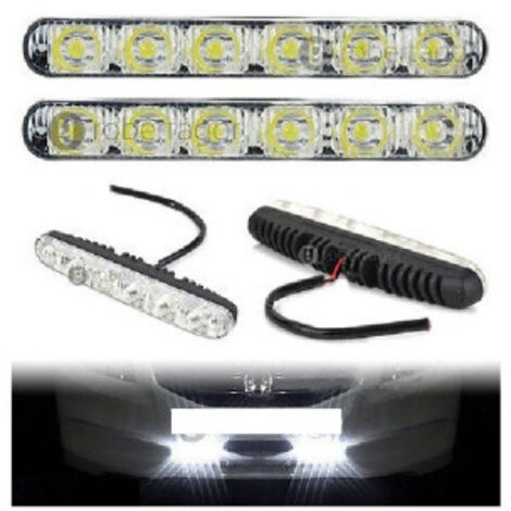 Feux De Jour 6 Led Pour Voiture 12v Lumière De Sécurité Wjxc6