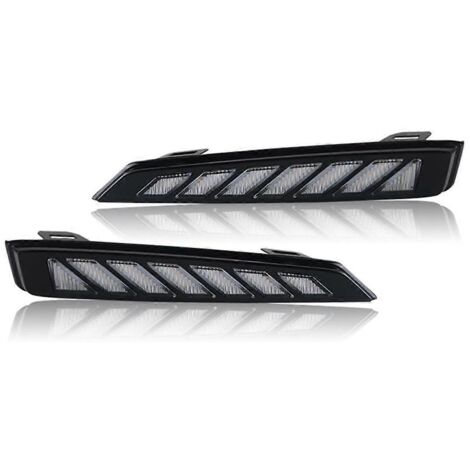 Feux de jour à LED jaunes pour voiture, avec clignotants (comme illustré)